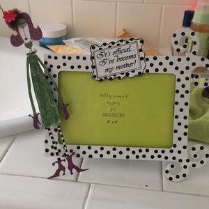 Silvestri painted picture frame with polkadots